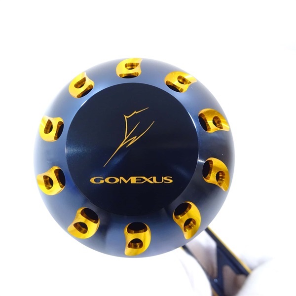 超々ジュラルミン製ハンドル７０ＭＭ深海ブルーゴールド シマノ用